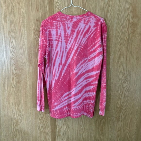 PINK Tie-Dye Athletic Crew Extra Long Top - Picture 3 of 5
